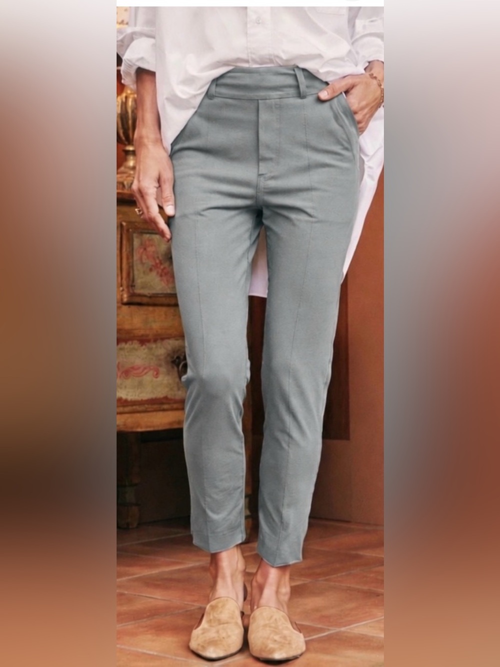 Frank & Eileen Murphy Billion Dollar Trouser Pant Green Size Medium